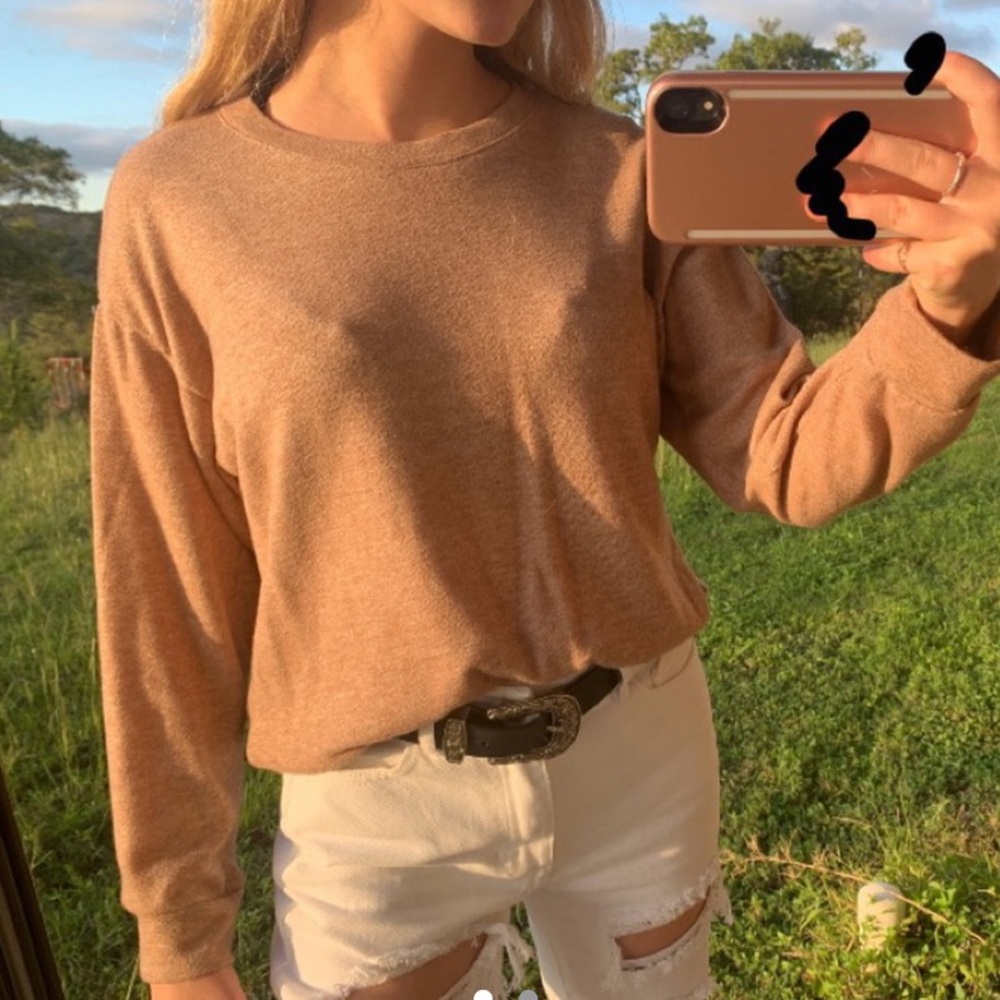 Tan shirt!